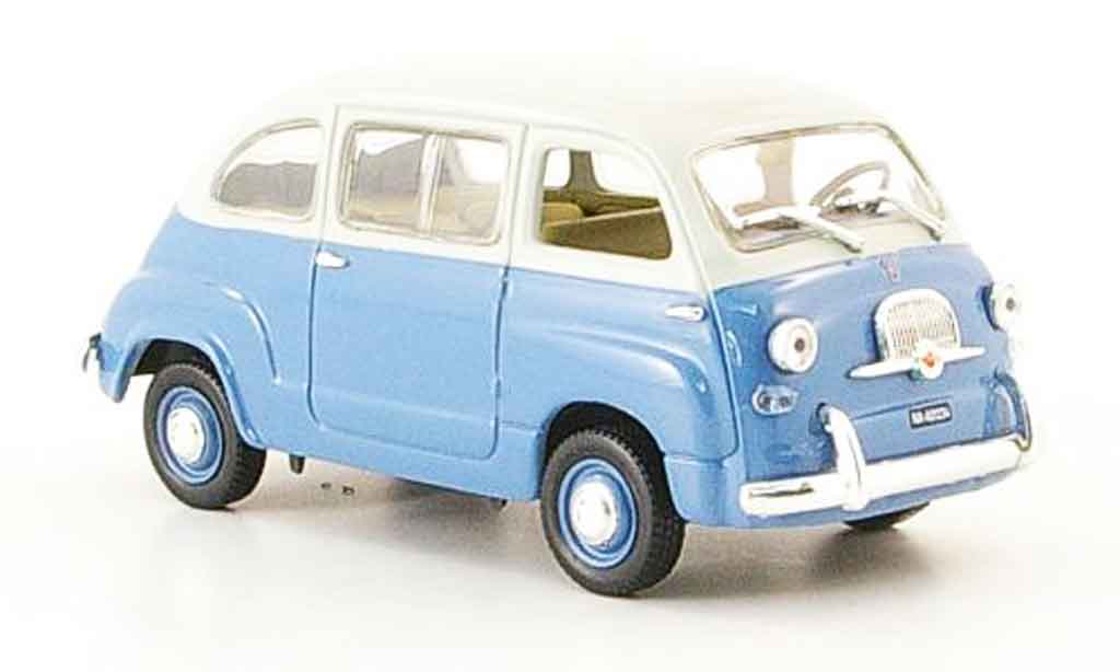 Fiat 600 1/43 Norev Multipla blauw wit 1967 modelauto