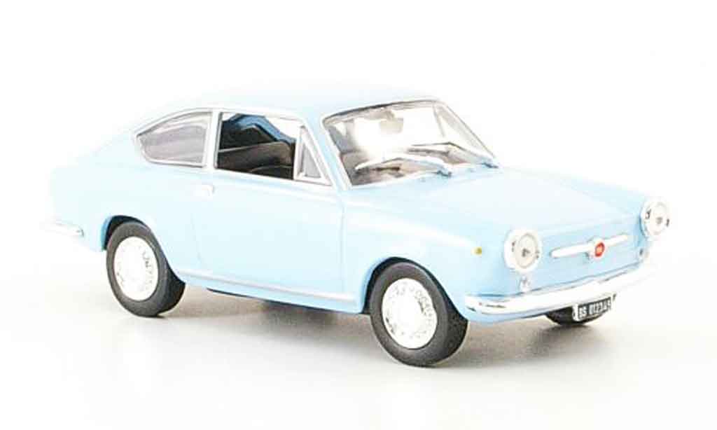 Fiat 850 1/43 Norev Coupe blauw 1965 modelauto