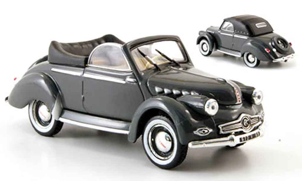 Panhard Dyna X 1951 1/43 Norev X 1951 Cabriolet grijs modelauto