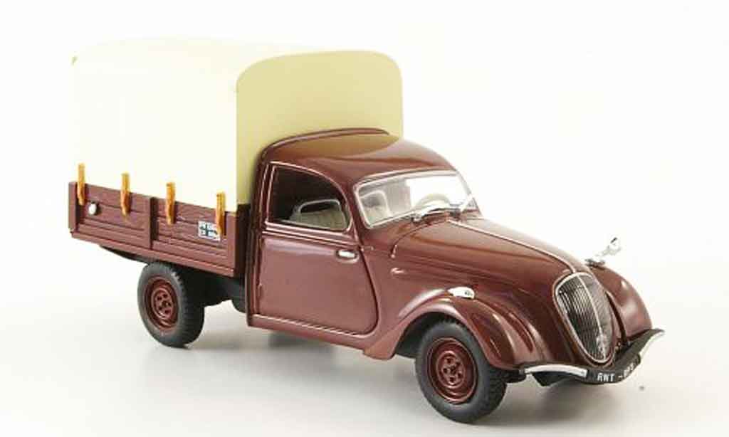Peugeot 202 1/43 Norev camionette bruin pritsche modelauto