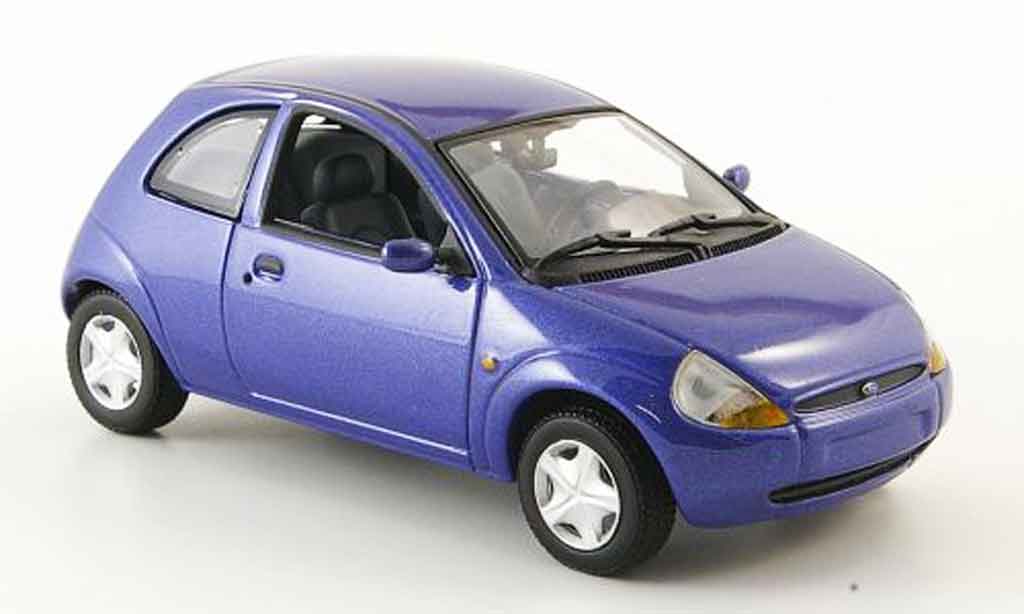Ford Ka 1/43 Minichamps blauw modelauto