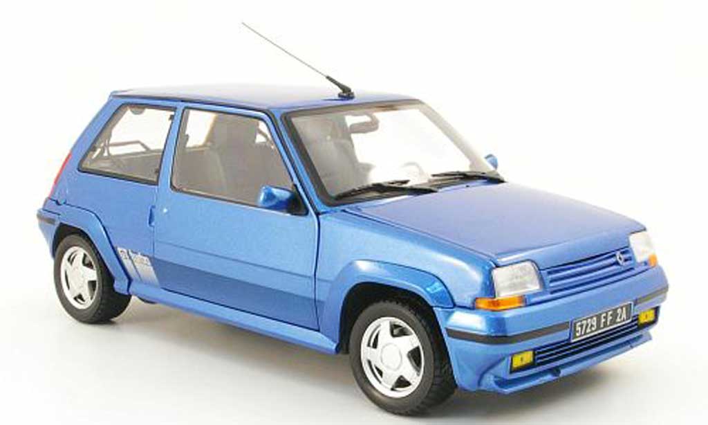 Renault 5 1/18 Norev GT Turbo blauw 1988 modelauto