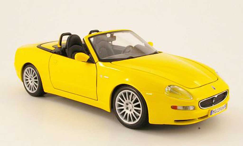 Maserati GT Spyder 1/18 Maisto geel 2004 modelauto
