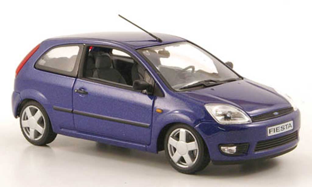 Ford Fiesta 2002 1/43 Minichamps 2002 blauw 3-portes modelauto