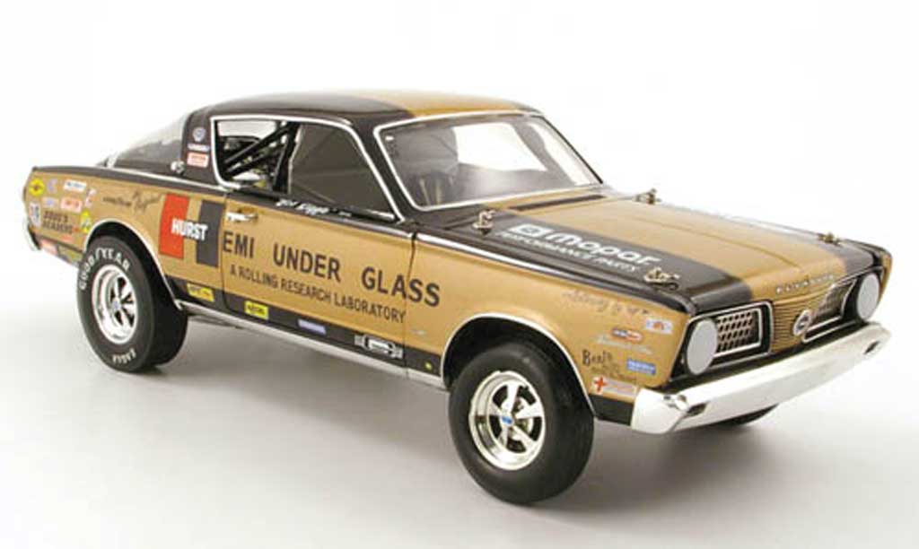 Plymouth Barracuda 1966 1/18 Highway 61 1966 hurst hemi under glas bob riggle modelauto