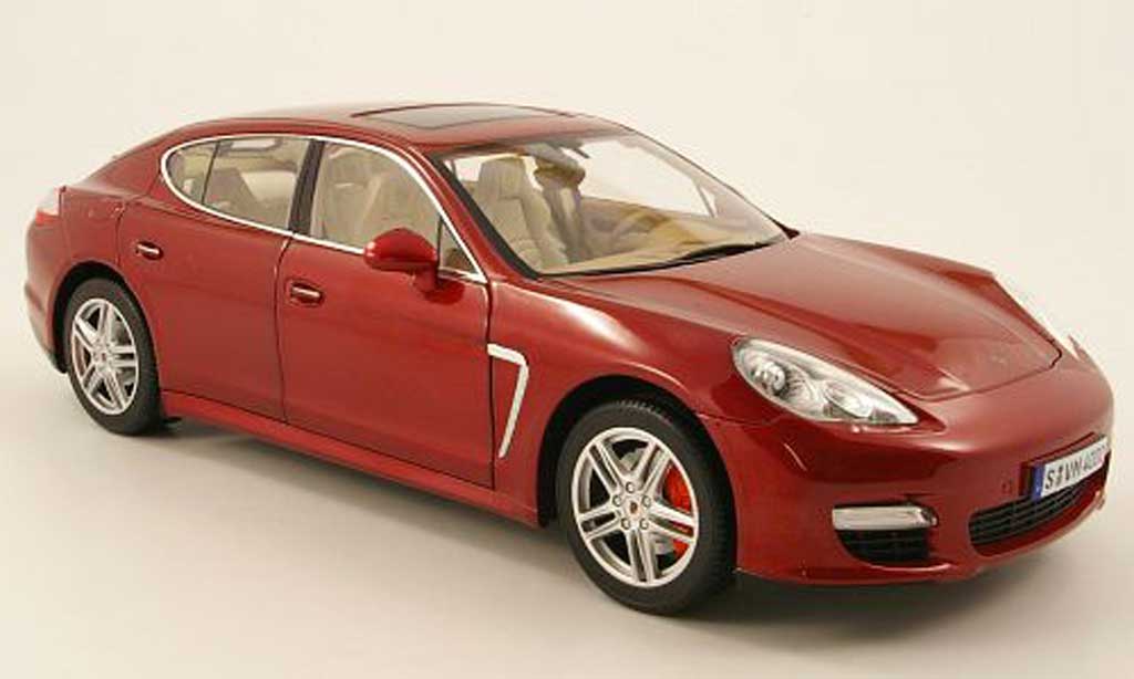 Porsche Panamera Turbo 1/18 Norev turbo rood 2009 modelauto