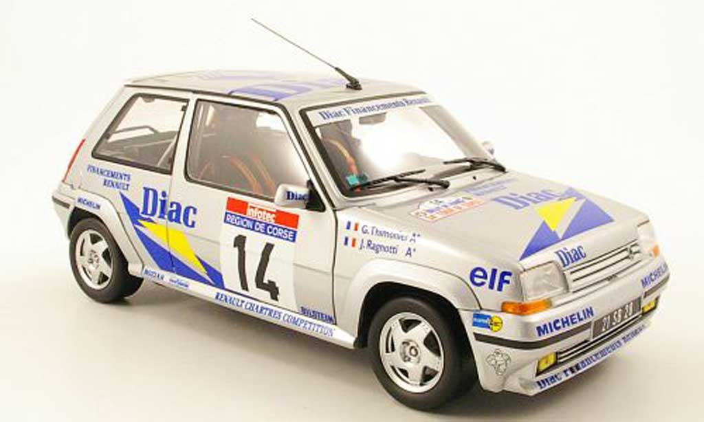 Renault 5 1/18 Norev GT Turbo no.14 diac tour de corse 1990 j.ragnotti / g.thimonier modelauto