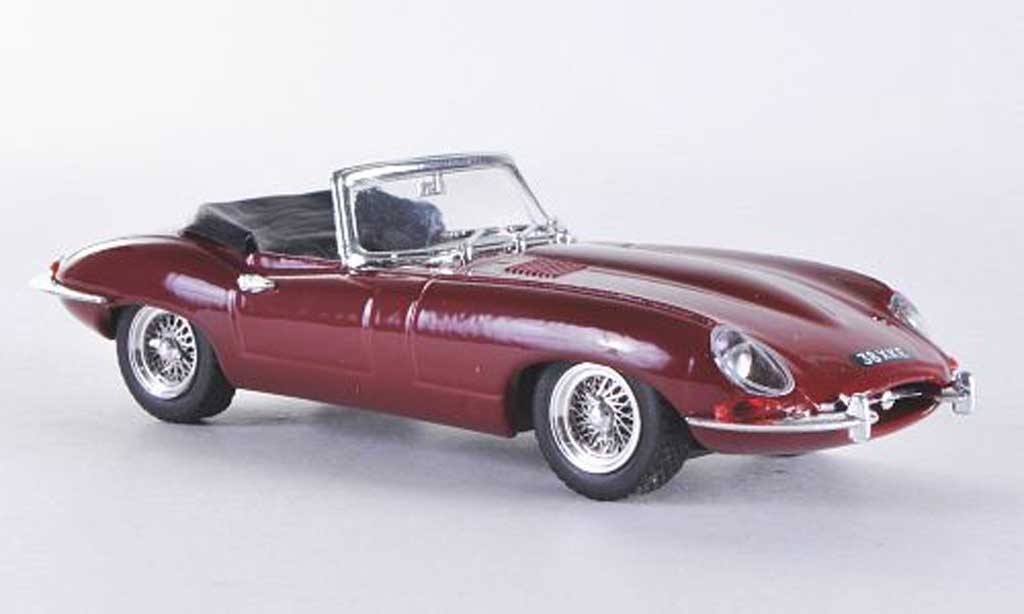 Jaguar E-Type 1/43 Best Roadster rood RHD geoffnetes Verdeck modelauto