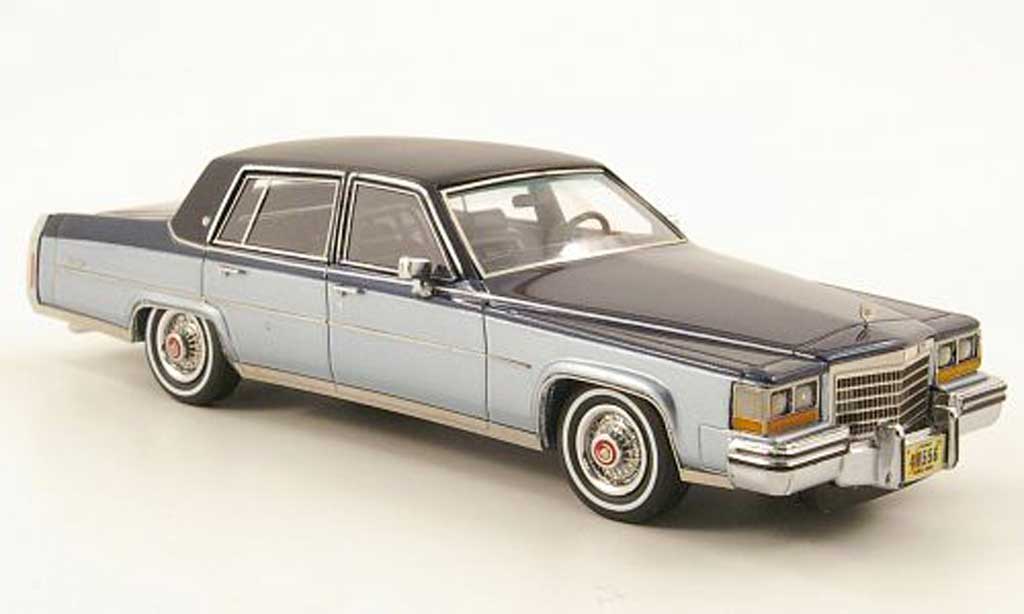 Cadillac Fleetwood Brougham 1/43 Neo Brougham blauw clair/zwart-blauw/zwart 1980 modelauto