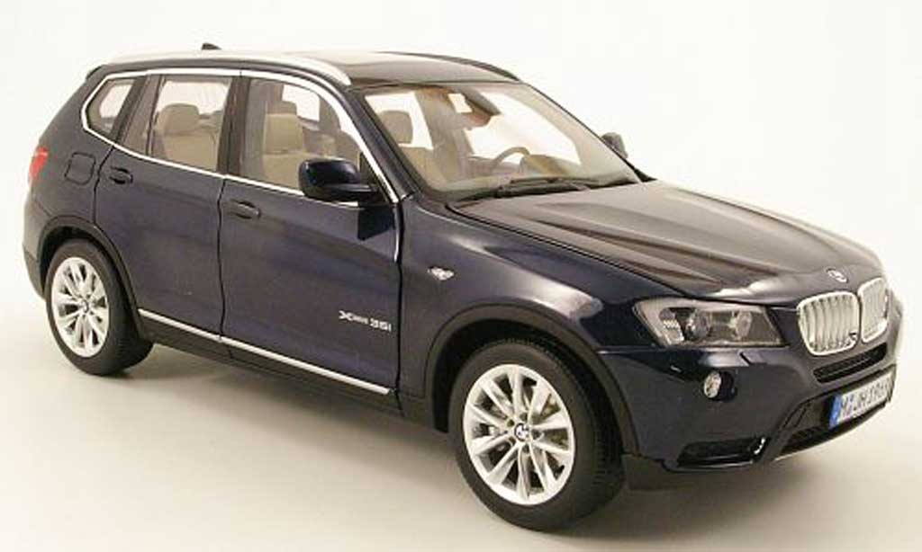 Bmw X3 F25 1/18 Norev F25 blauw 2010 modelauto