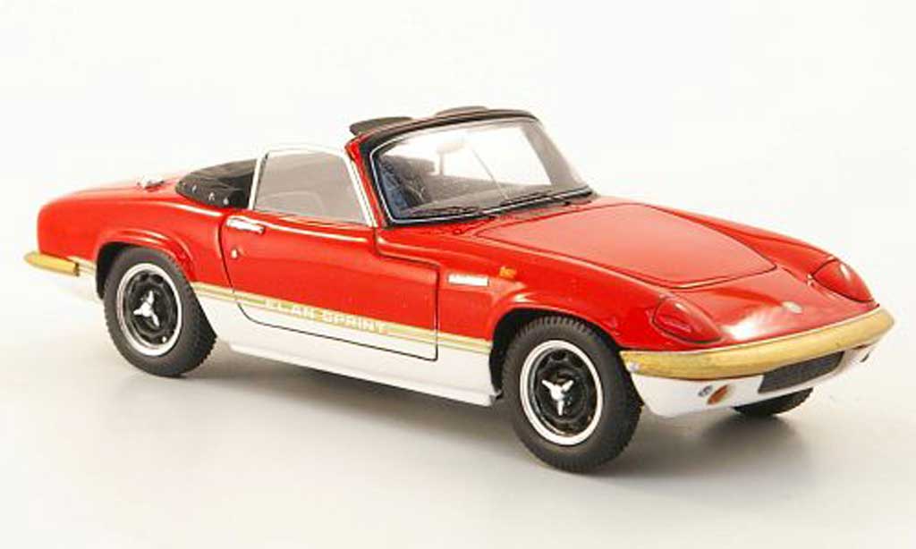 Lotus Elan 1/43 Spark S4 Sprint DHC rood/wit 1971 modelauto