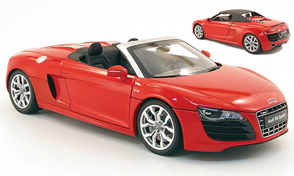 Audi R8 Spyder 1/18 Kyosho Spyder v10 5.2 fsi rood modelauto