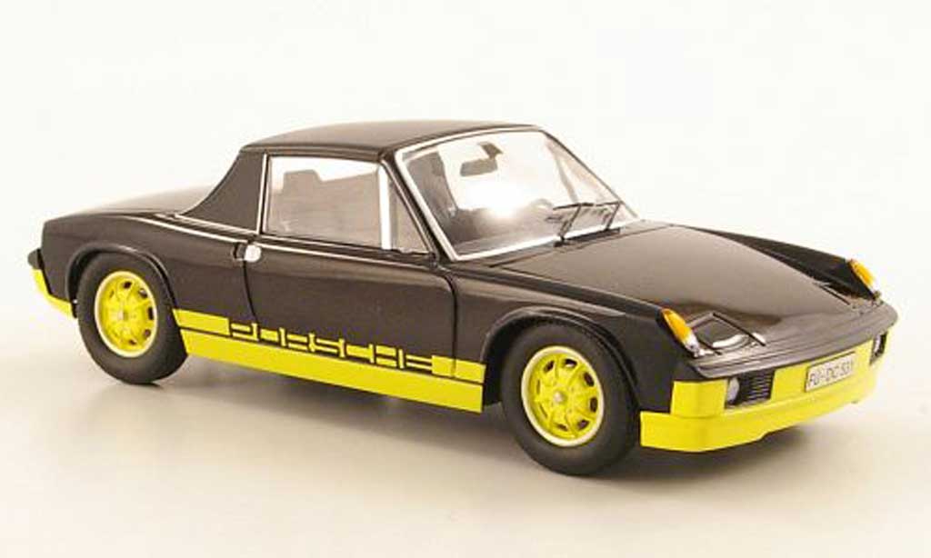 Porsche 914 1/43 Schuco zwart/geel ''Bumblebee'' modelauto