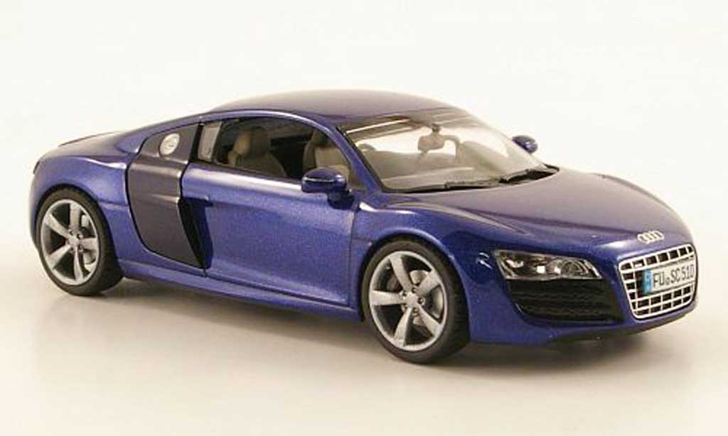 Audi R8 5.2 FSI 1/43 Schuco 5.2 FSI V10 blauw modelauto