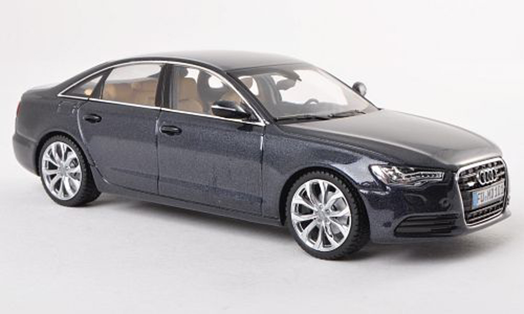 Audi A6 1/43 Schuco (C7) blauw-grijs modelauto