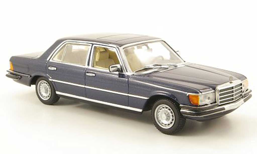 Mercedes 450 SEL 1/43 Minichamps SEL 6.9 (W116) blauw modelauto