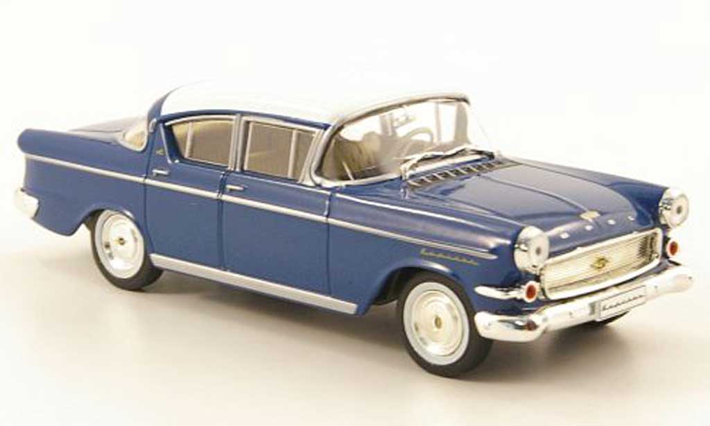Opel Kapitan 1/43 Hachette P2.5 L blauw/wit (ohne Magazin) 1958 modelauto