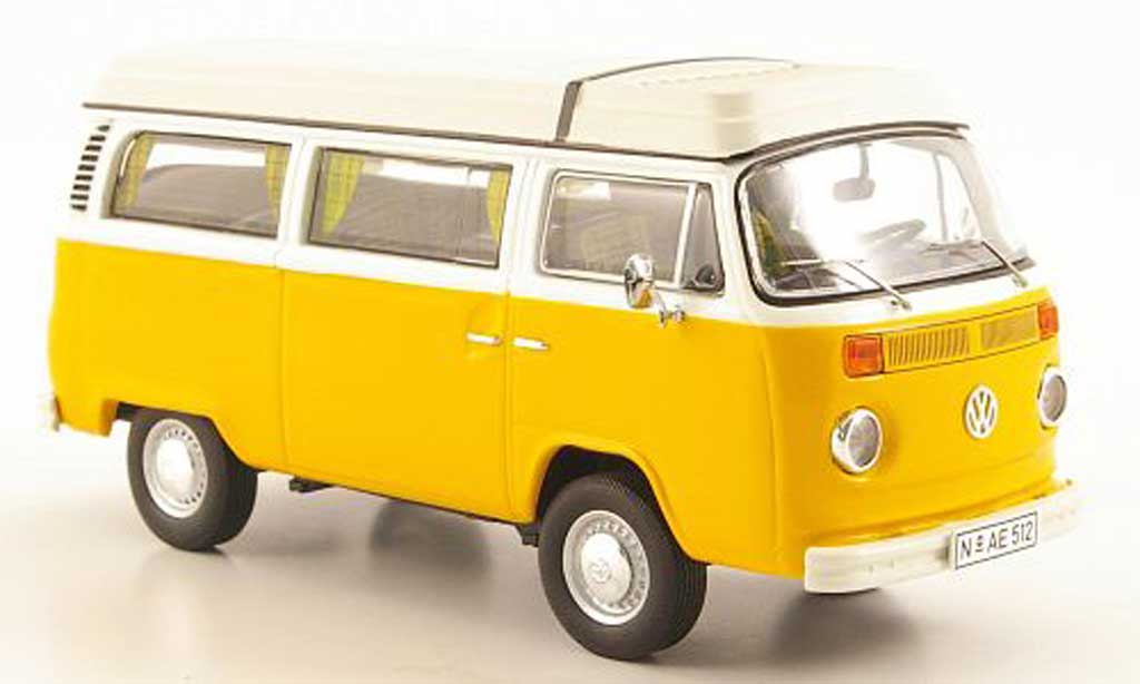 Volkswagen T2 1/43 Premium ClassiXXs Camper avec Aufstelldach geel/wit modelauto