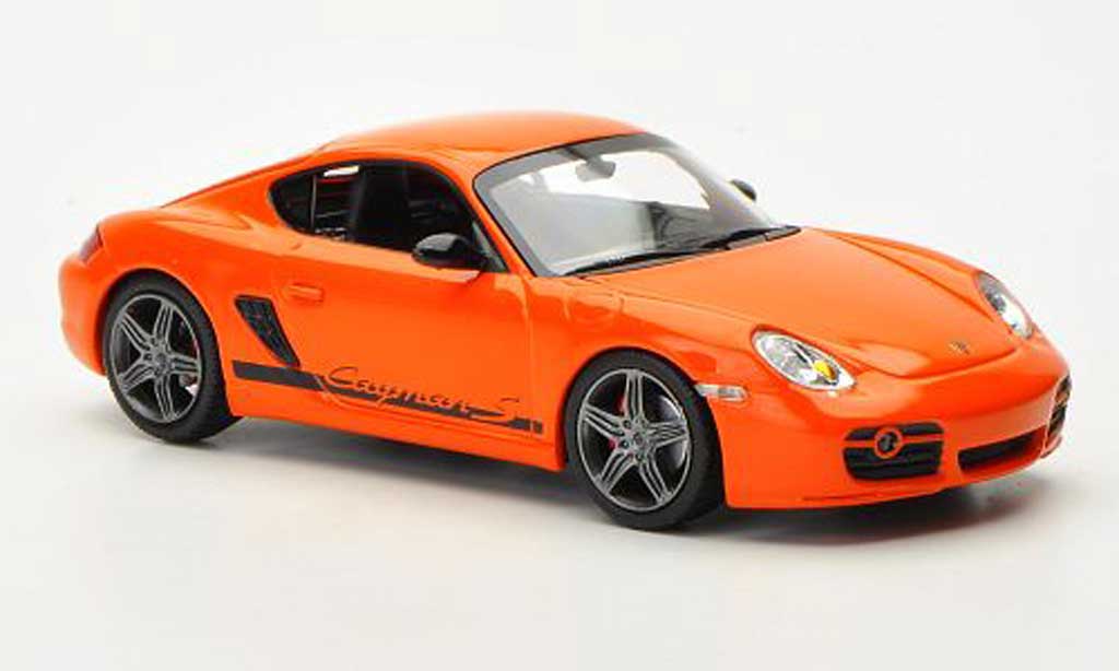 Porsche Cayman S 1/43 Minichamps S Sport (987) oranje 2008 modelauto