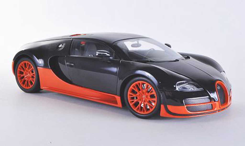 Bugatti Veyron Super Sport 1/18 Minichamps Super Sport carbon/oranje 2011 modelauto