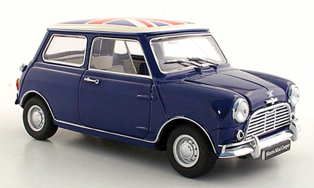Austin Mini Cooper S 1/18 Kyosho Cooper S S Mk I 1275S blauw/Union Jack modelauto