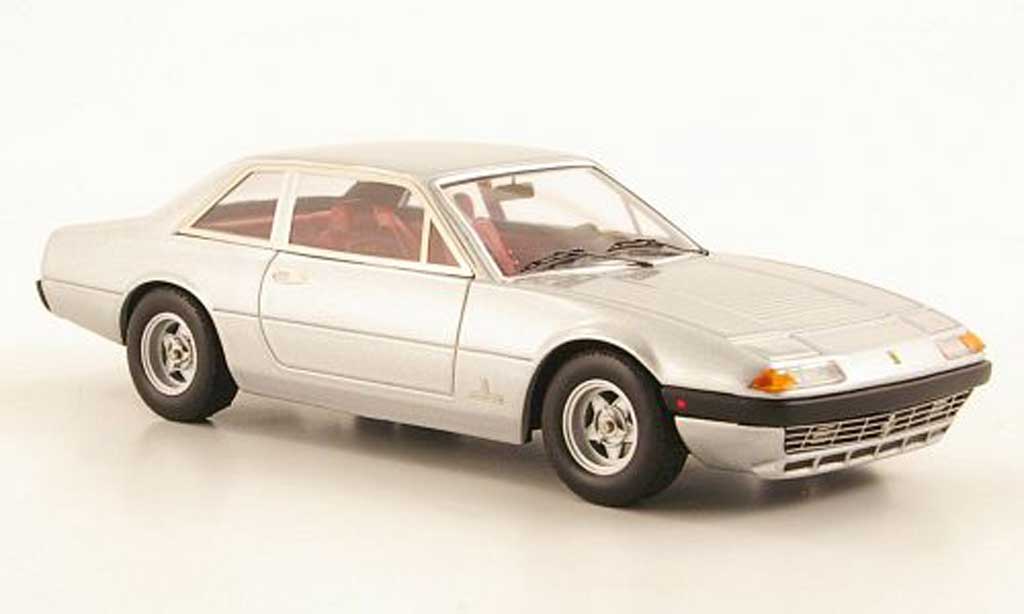 Ferrari 365 GT4 2+2 1/43 Hot Wheels Elite GT4 2+2 grijs (Elite) modelauto