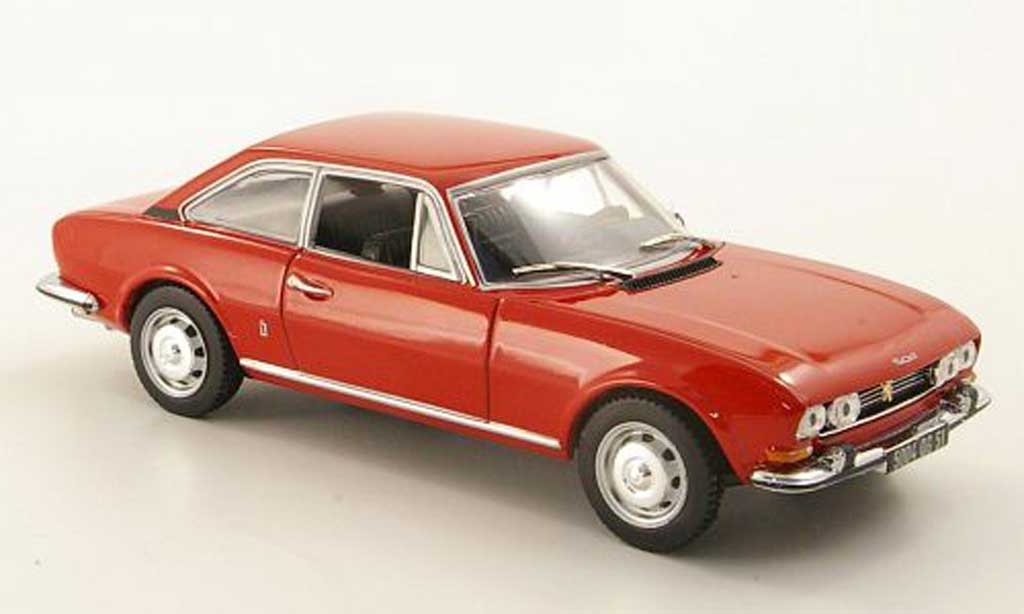 Peugeot 504 coupe 1/43 Norev coupe rood 1969 modelauto