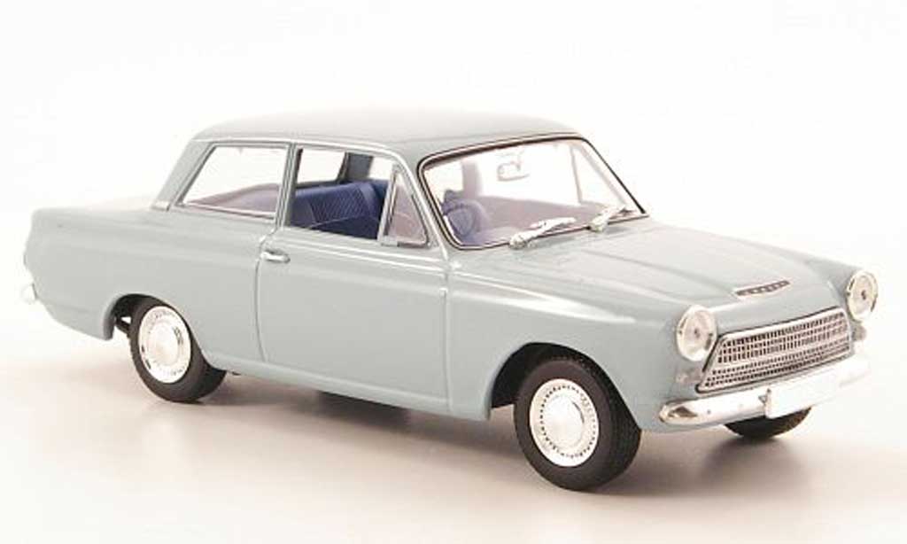 Ford Cortina 1/43 Minichamps MKI grijsblauw 1963 modelauto