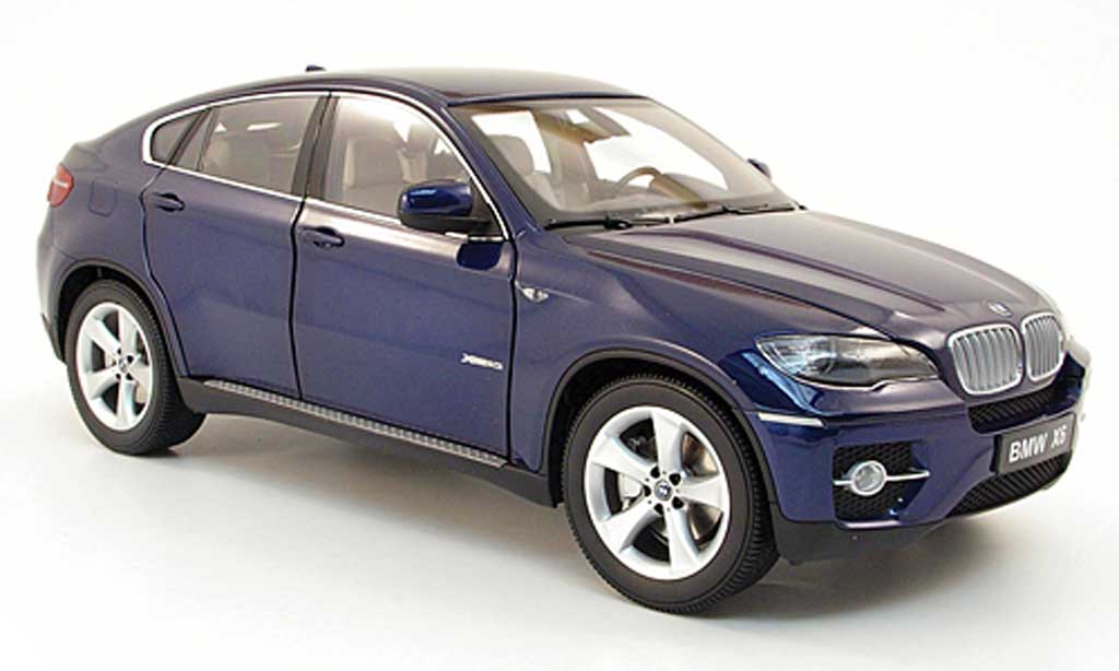 Bmw X6 E71 1/18 Kyosho E71 xdrive 50i blauw modelauto