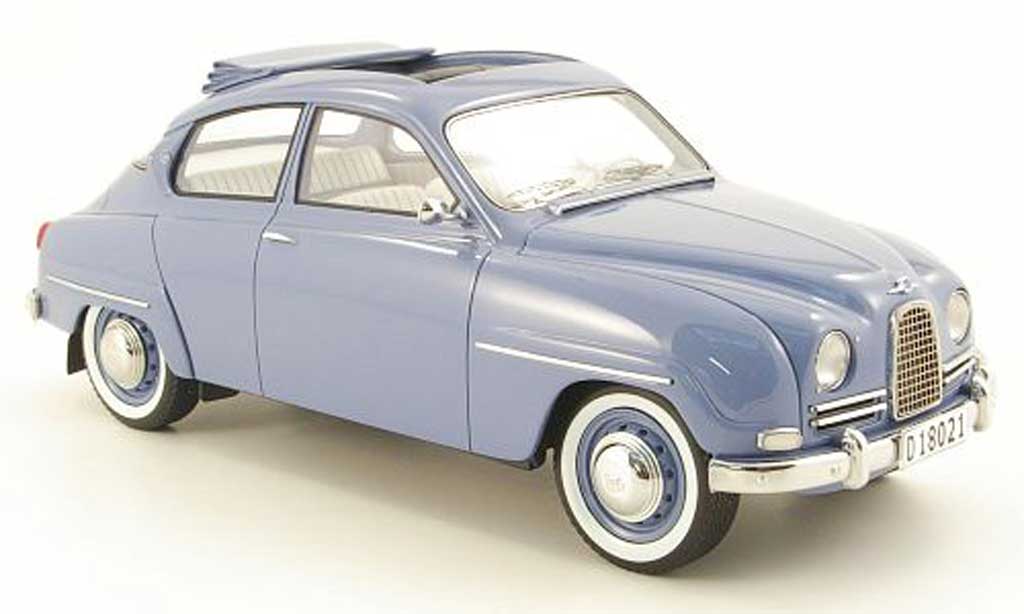 Saab 96 1/18 Neo blauw 13 modelauto