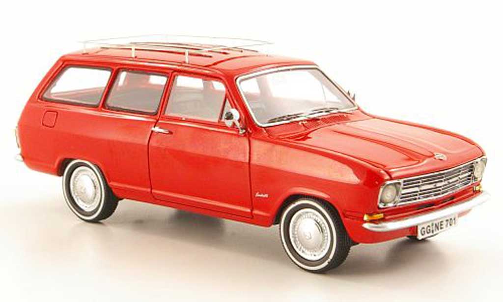 Opel Kadett B 1/43 Neo B Caravan rood 1971 modelauto
