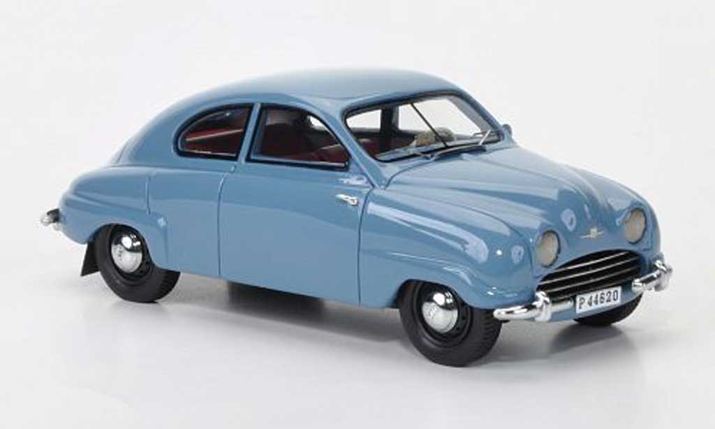 Saab 92B 1/43 Neo grijs-blauw 1952 modelauto