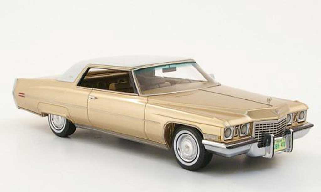 Cadillac Deville 1972 1/43 Neo 1972 Coupe gold/wit modelauto
