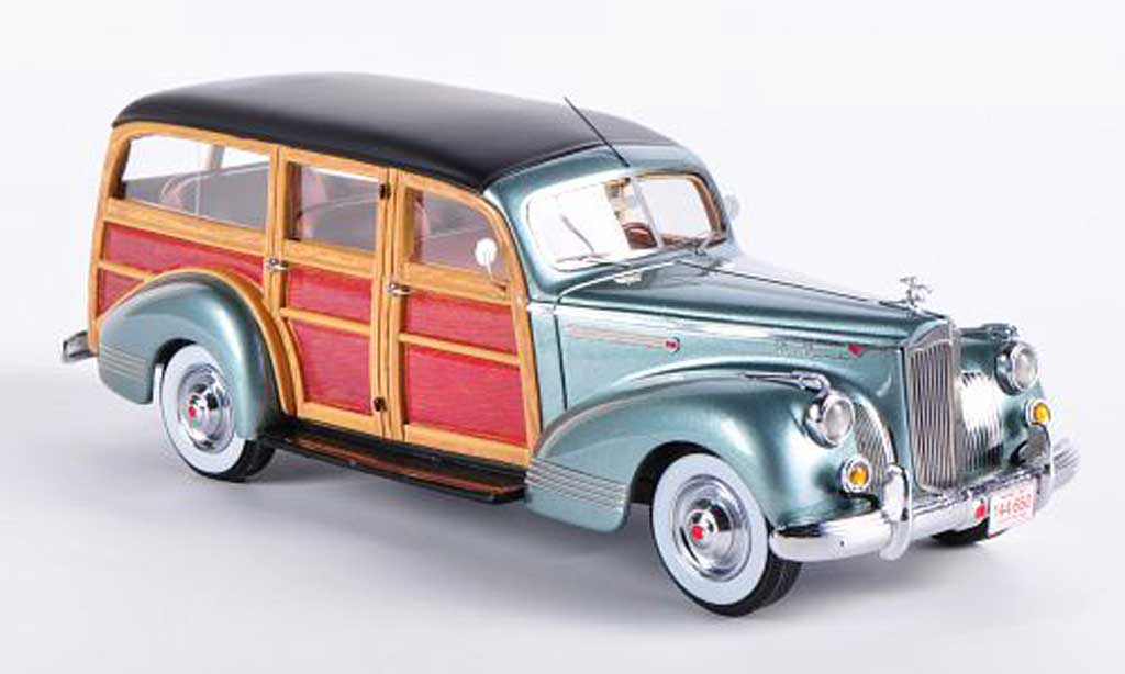 Packard 110 1/43 Neo Deluxe Wagon grijsgrun/Holzoptik 1941 modelauto