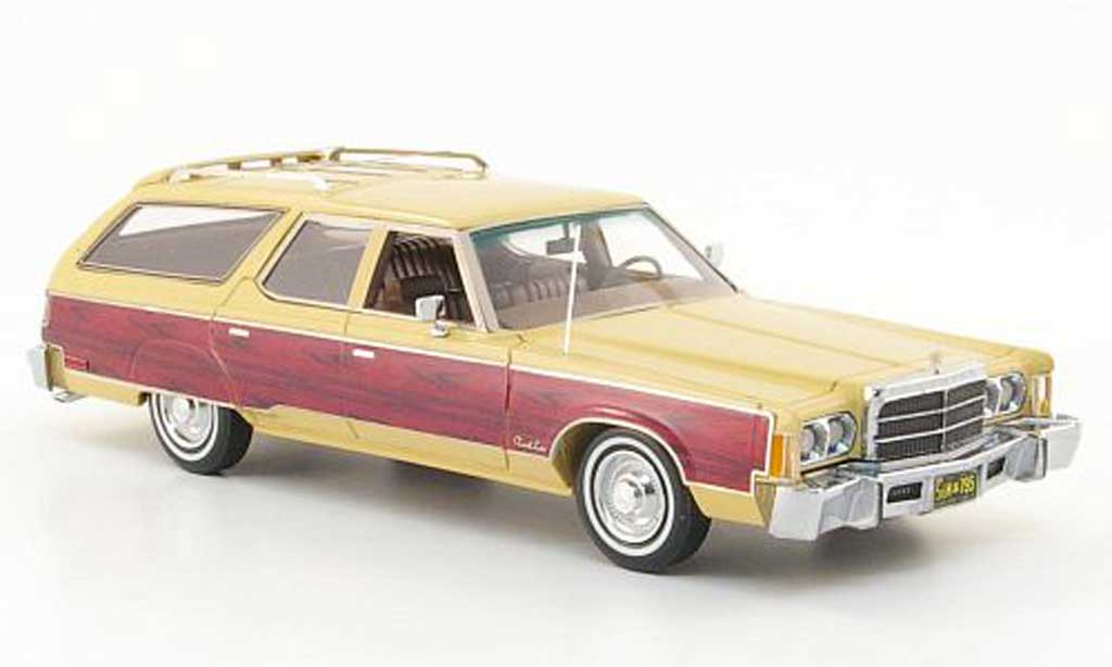 Chrysler Town & Country 1/43 Neo beige/Holzoptik 1976 modelauto