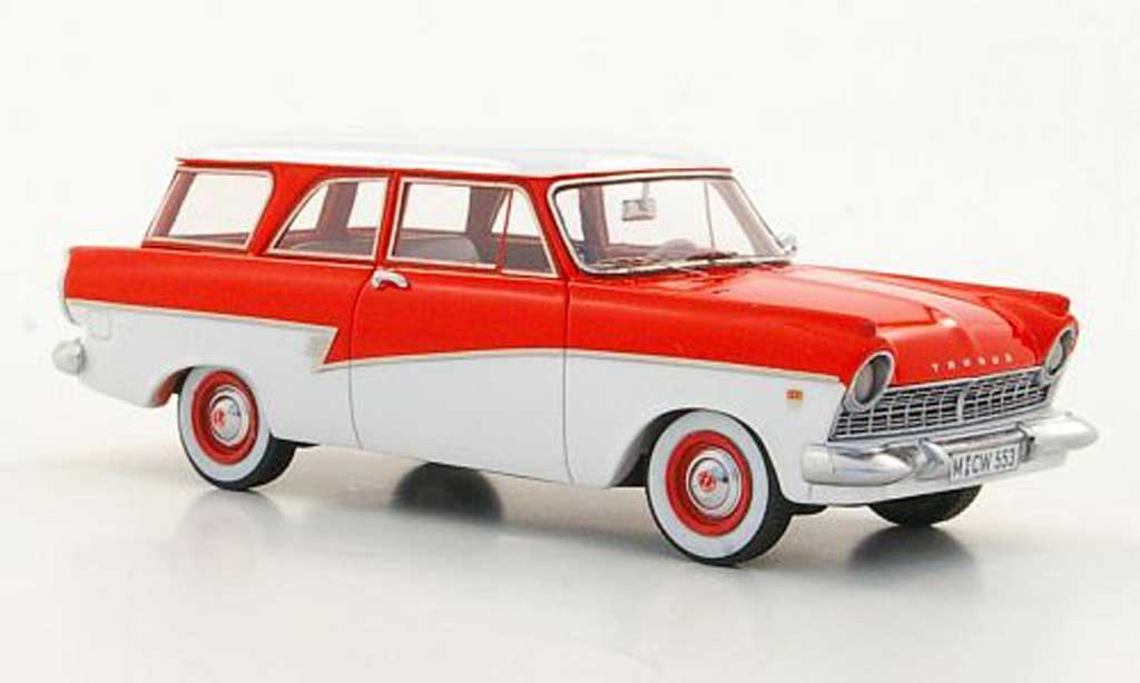 Ford Taunus 1957 1/43 Neo 1957 P2 17m Turnier rood/wit limited edition modelauto