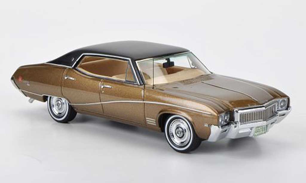 Buick Skylark 1/43 American Excellence Sedan bruin/mattzwart limited edition 1968 modelauto