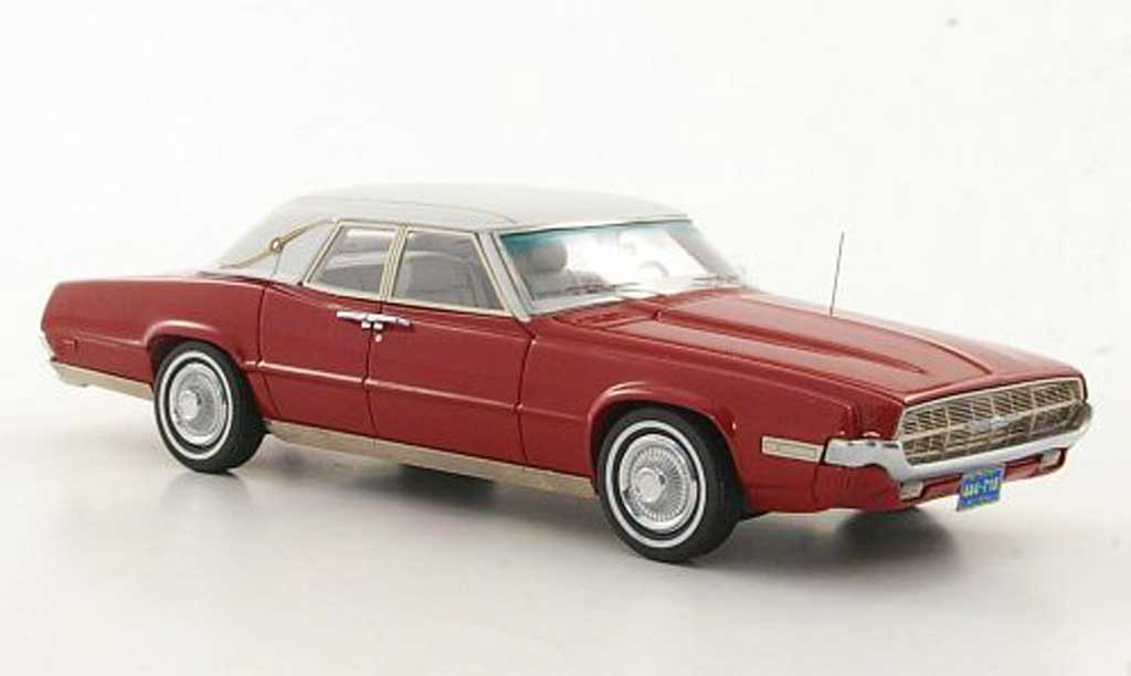Ford Thunderbird 1969 1/43 American Excellence 1969 Landau rood/wit limited edition modelauto