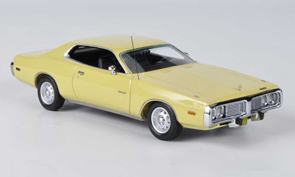 Dodge Charger 1973 1/43 American Excellence 1973 geel modelauto