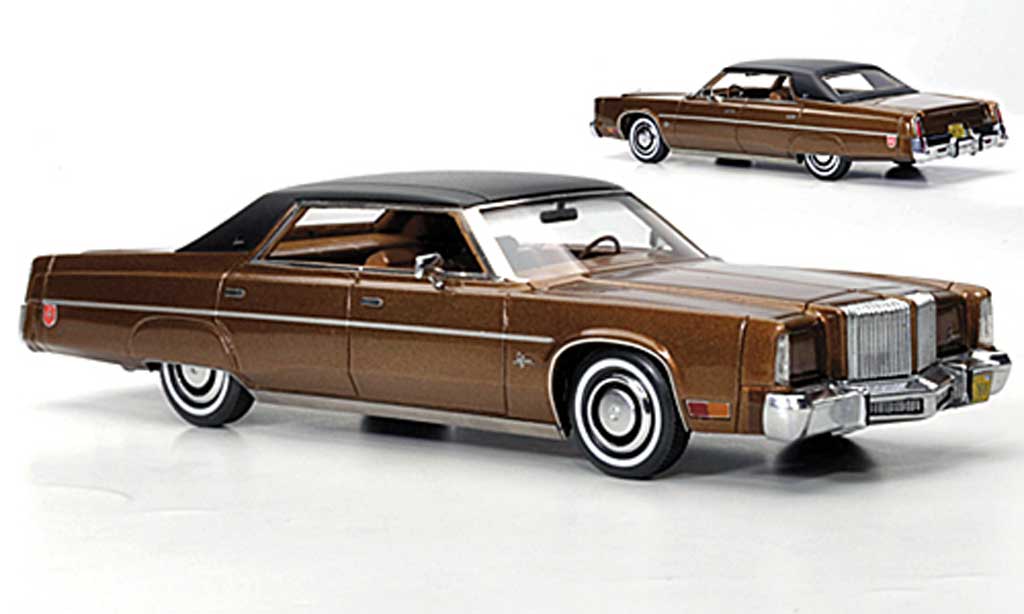 Chrysler Imperial 1/43 American Excellence bruin/zwart limited edition 1975 modelauto