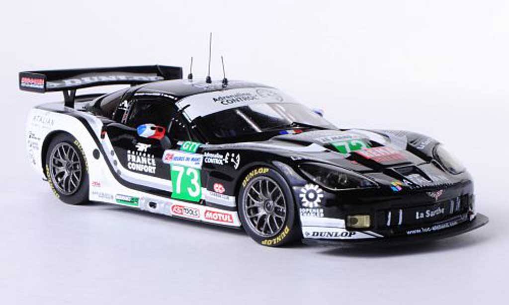Chevrolet Corvette C6 1/43 IXO C6 R No.73 Team Luc Alphand J.Jousse / X.Maassen / P.Goueslard 24h Le Mans 2010 modelauto
