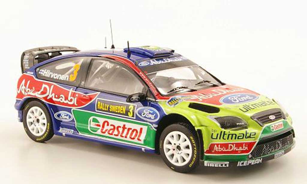 Ford Focus RS WRC 1/43 IXO RS WRC No.3 Abu Dhabi Rally Schweden 2010 modelauto
