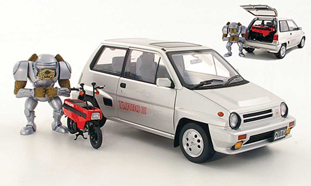 Honda City Turbo 1/18 Autoart Turbo II grijs metallic 1983 modelauto