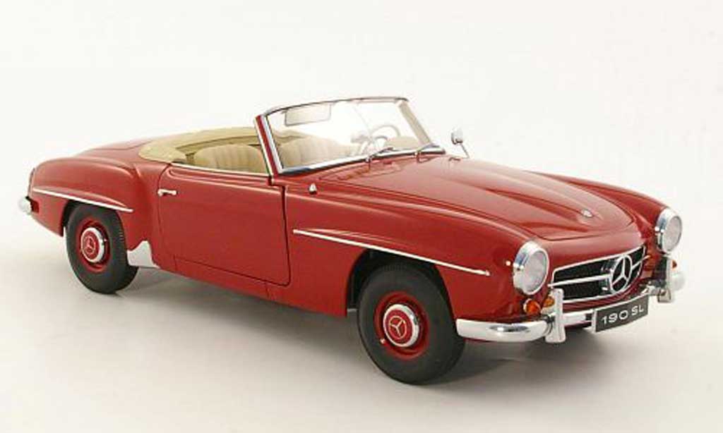 Mercedes 190 SL 1/18 Autoart SL (W121 B II) rood modelauto