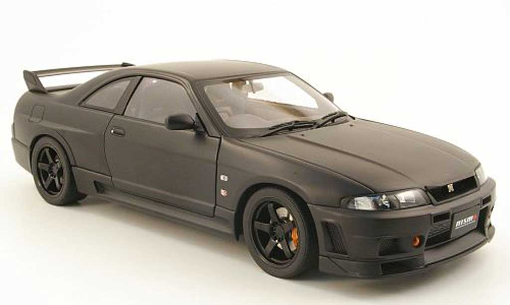 Nissan Skyline R33 1/18 Autoart R33 gt-r r-tune zwart mat 1996 modelauto