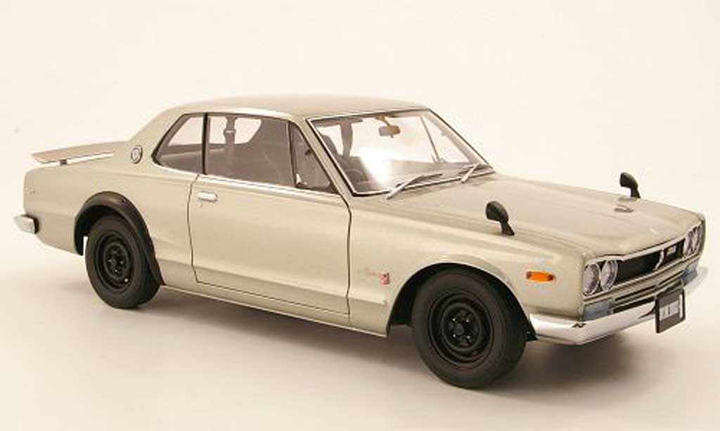 Nissan Skyline 2000 1/18 Autoart 2000 GTR (KPGC 10) grijs RHD 1969 modelauto