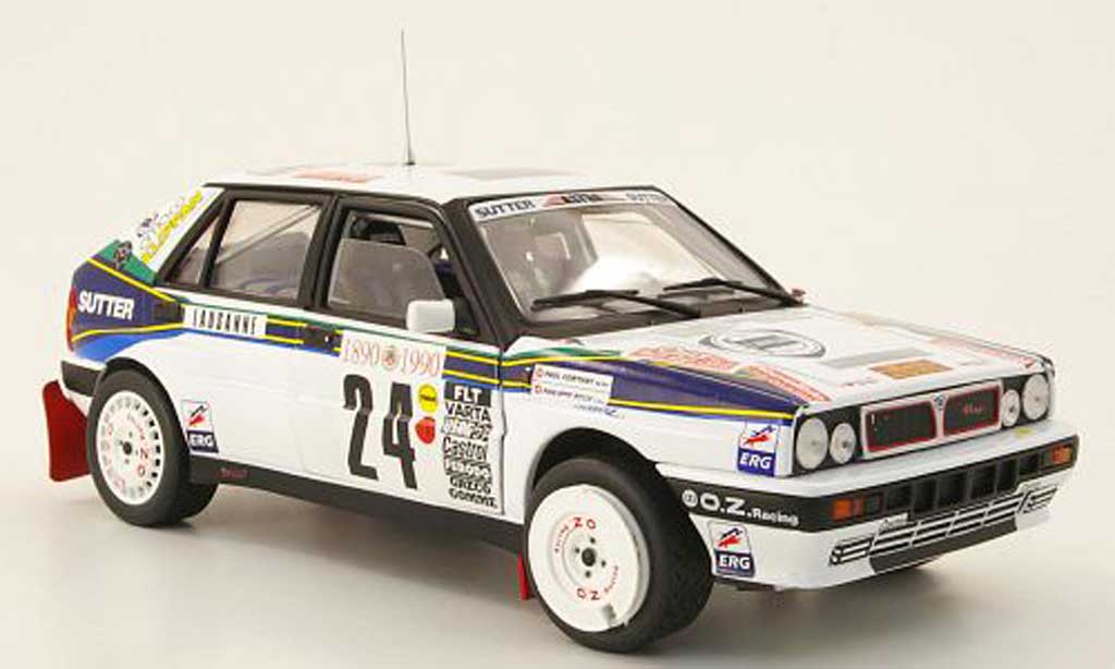 Lancia Delta HF Integrale 1/18 Sun Star HF Integrale no.24 lucky strike rallye monte carlo 1990 p.roux / p.corthay modelauto