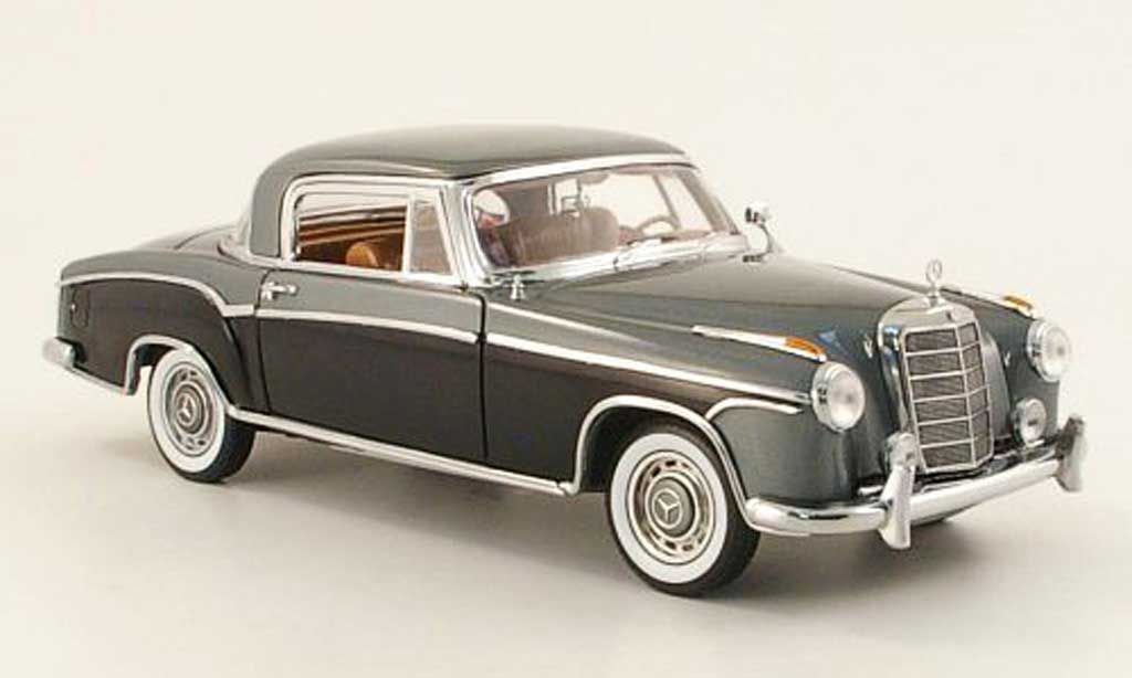 Mercedes 220 1/18 Sun Star se coupe (w 128) grijs/zwart 1958 modelauto
