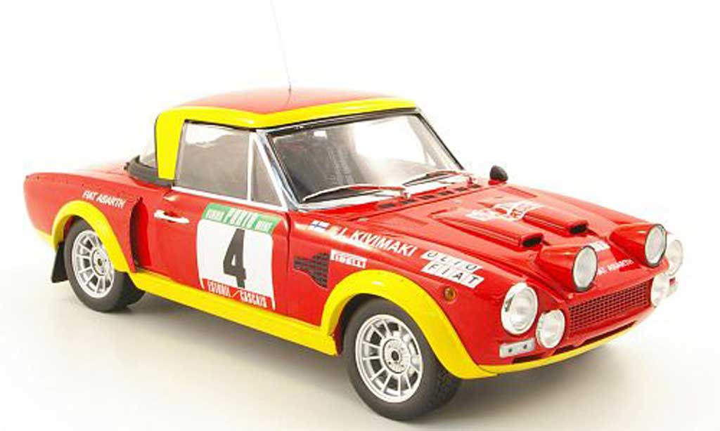 Fiat 124 Abarth 1/18 Sun Star Abarth no.4 olio fiat rallye portugal 1975 modelauto