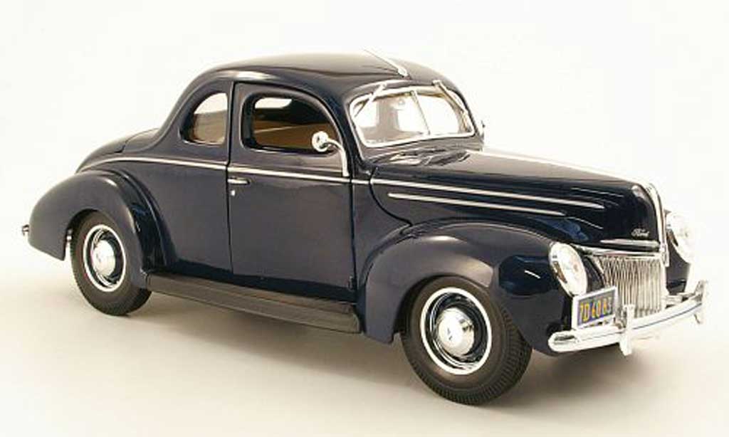 Ford Hot Rod 1/18 Maisto Deluxe Coupe blauw 1939 modelauto